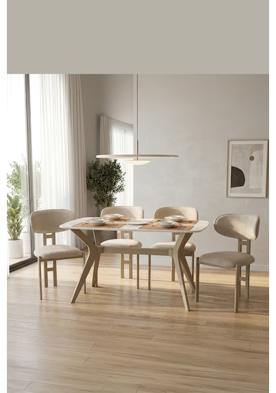 Dfy105 120x80 Mdf Mutfak Masası Modern Dikdörtgen 4 Kişilik Yemek Masası Fonksiyonel Sabit Masa Cappuccino - Traverten Dfy105 120x80 Mdf Mutfak Masası Modern Dikdörtgen 4 Kişilik Yemek Masası Fonksiyonel Sabit Masa Cappuccino - Traverten