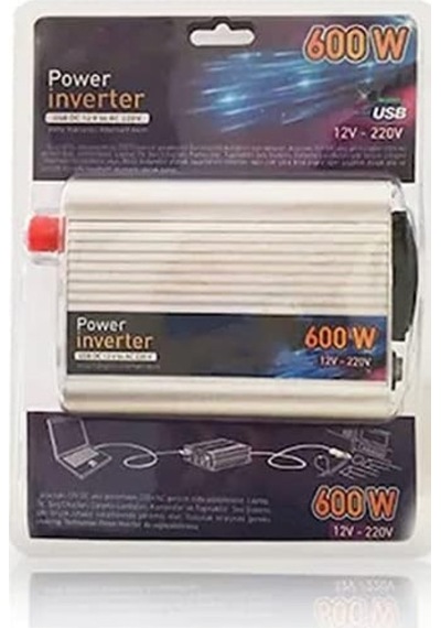 Mobee Teknomax 600w İnverter Dönüştürücü Araç İçi Fiş Dönüştürücü 1410 50 x 22