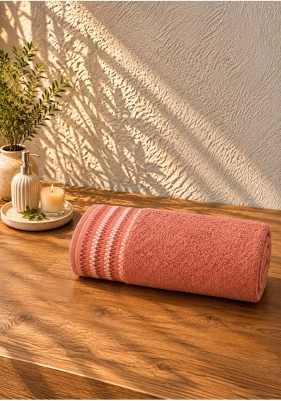 Sade Şık Banyo Ve Beden Havlusu %100 Pamuklu 70x140 Pembe