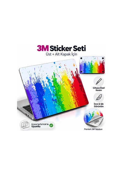 Macbook Pro Kılıf 13inç M1-m2 Laptop Koruyucu Kaplama Sticker A2338 İle Uyumlu Paint01nl Belirtilmemiş
