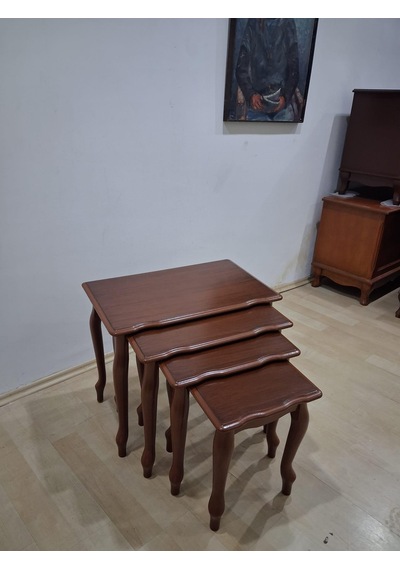 Bengi Ankara Mobilya Zigon Sehpa Lükens Eko Ht 90578 Kayın Aslan Ayak Ceviz El Yapım Ceviz