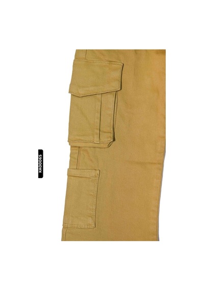 Escabel Xo Kids Kargo Cepli Kemerli Düz Paçalı Kız Çocuk Pantolon 5-14 Yaş 2413 Fıstık Yeşili