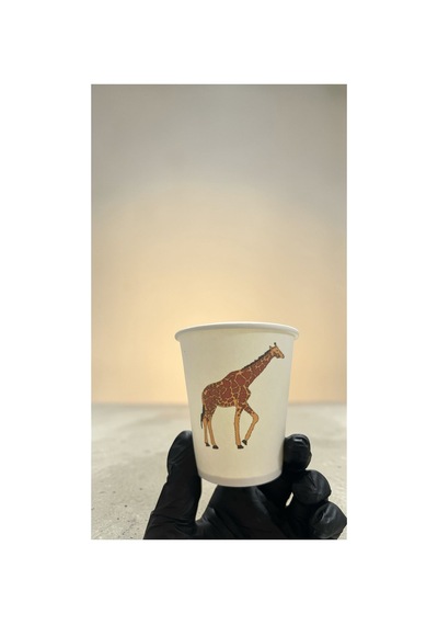 Hayvan-orman-amazon-zoo Doğumgünü Parti Zürafa Temalı Tek Kullanımlık 7 Oz 100 Adet Karton Bardak 1