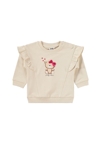 Civil Baby Fiyonklu Ayıcık Baskılı 6-18 Ay Takım - Bej