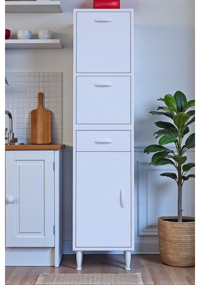 Eliusta Solaira 50 Cm Genişlik Kapaklı Mutfak Dolabı 3 Kapaklı, Çekmeceli Çok Amaçlı Mutfak/banyo Dolabı Beyaz Eliusta Solaira 50 Cm Genişlik Kapaklı Mutfak Dolabı 3 Kapaklı, Çekmeceli Çok Amaçlı Mutfak/banyo Dolabı Beyaz