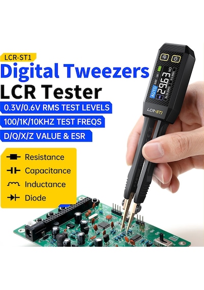 Fnirsi Lcr-st1 Mini Akıllı Dijital Cımbız Lcr Smd Esr Transistör Test Cihazı