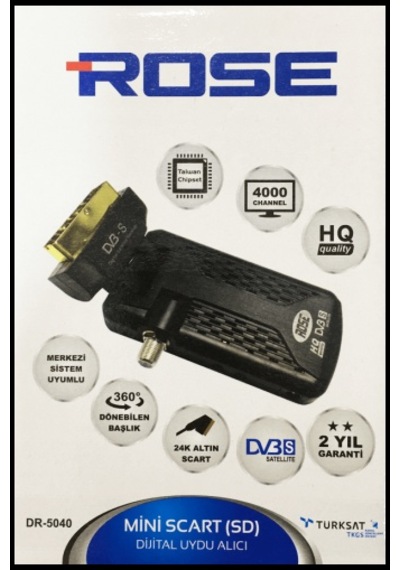 Rose Mini Tkgs Scart Uydu Alıcı Cihazı