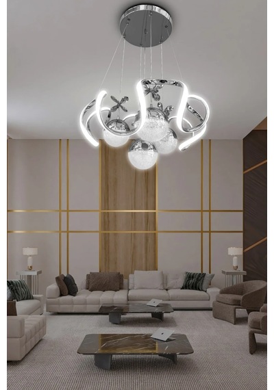 Arya Xl 4 Top Modern Salon - Oturma Odası Avizesi Renkli