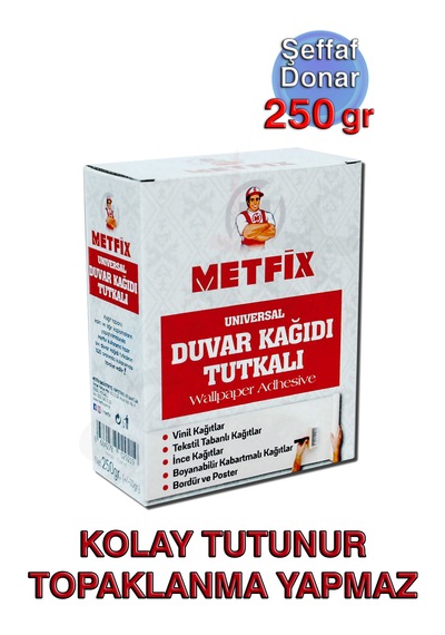 Metfix Toz Duvar Kağıdı Tutkalı 250gr, Şeffaf Donar