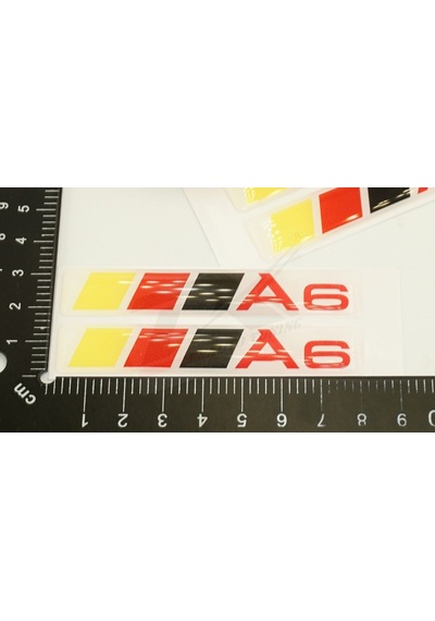 Audi A6 Logo 3M 3D Damla Silikon Torpido Bagaj Çamurluk Logo Ambl