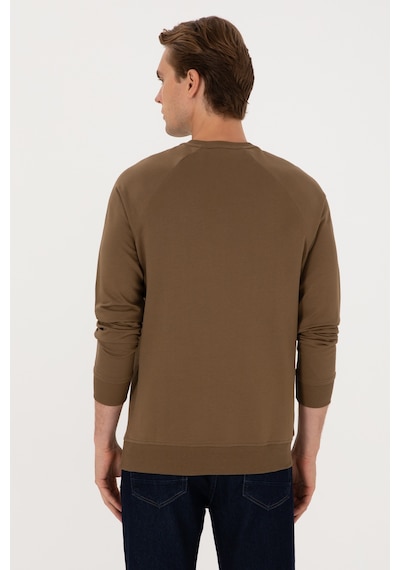 U.S. Polo Assn. Erkek Regular Fit Bisiklet Yaka Haki İnce Basic Sweatshirt 50313752-VR027 U.S. Polo Assn. Erkek Regular Fit Bisiklet Yaka Haki İnce Basic Sweatshirt 50313752-VR027