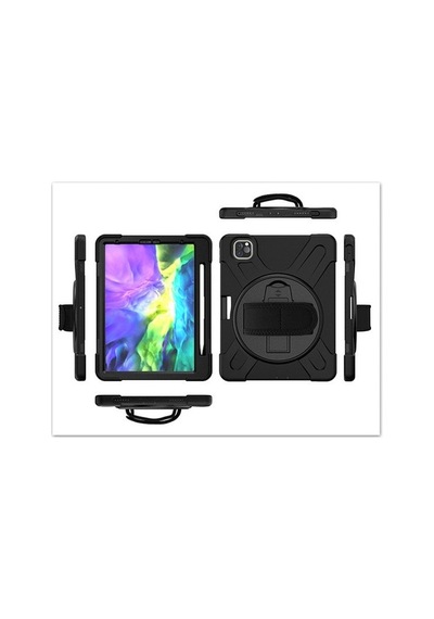 Apple Uyumlu iPad Pro11 (2021-2020-2018) Kılıf Shockproof 3 Katmanlı Standlı