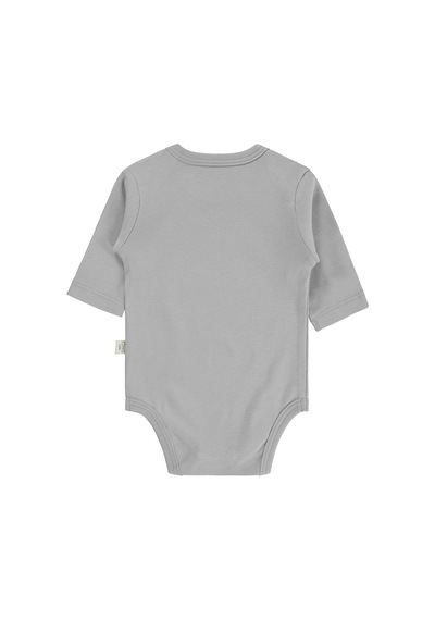 Civil Baby 3 Lü Basıc Uzun Kol 0-36 Ay Çıtçıtlı Badi - Kahverengi Sütlü Kahve