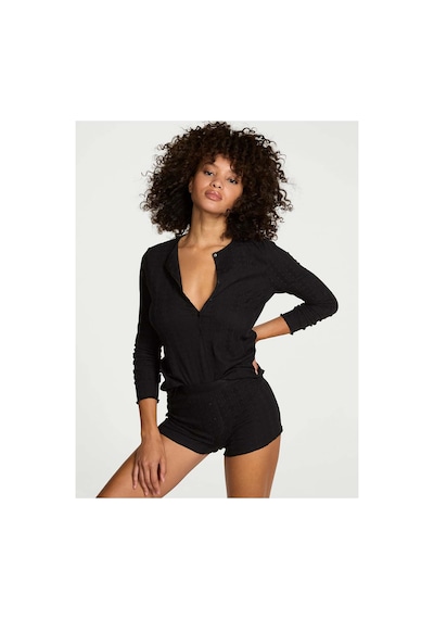 Victoria's Secret Kalpli Pointelle Kısa Pijama Takımı Siyah