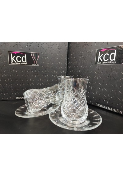 Kcd 3856s 6 Kişilik 12 Parça Çay Seti Şeffaf