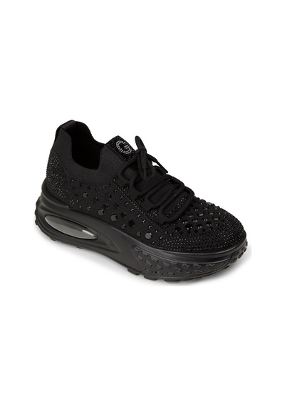Deery Kadın Siyah Taş Detaylı Sneaker Ayakkabı - 26311zsyhp01 Siyah