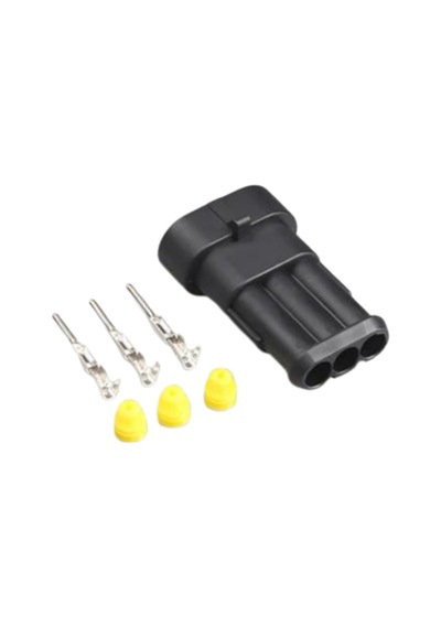 Super Seal Konnektör Takım - Erkek/dişi 3 Pin