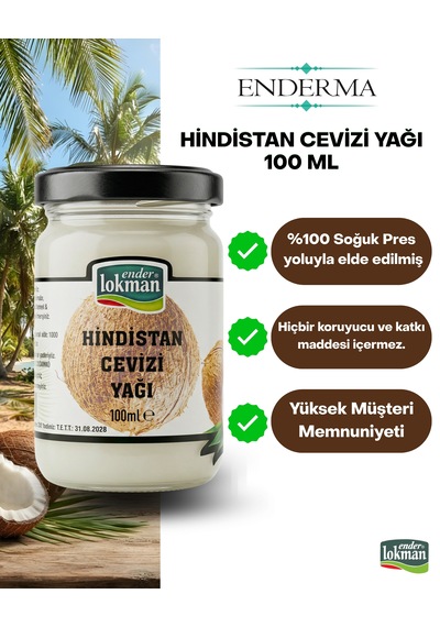 Ender Lokman Hindistan Cevizi Yağı 100ml 100 ML Ender Lokman Hindistan Cevizi Yağı 100ml 100 ML