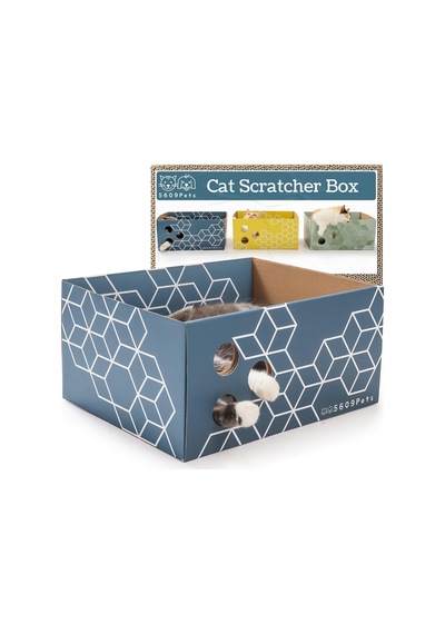 Kapalı Kediler İçin Doldurulabilir Çift Taraflı Kedi Scratcher Pad İle Ağır Karton Kedi Kazı Kazan Kutusu