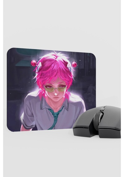 Saiki Kusuo Anime V3 - 22x18 Gaming Kauçuk Kaymaz Taban Mouse Pad Fare Altlığı