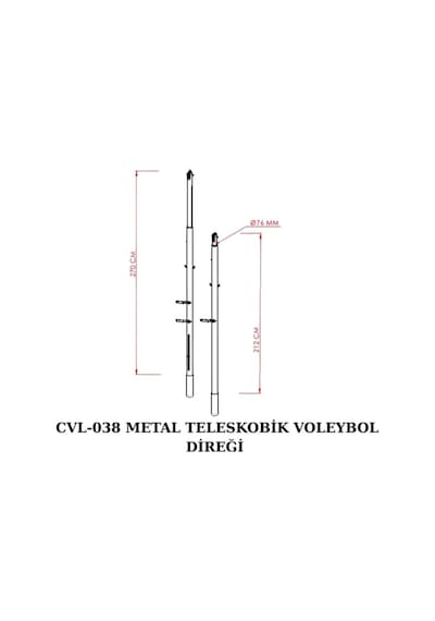 Metal Teleskobik Voleybol Direği