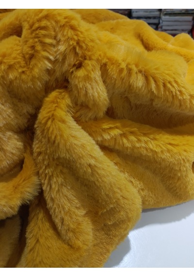 Toskana Peluş Kumaş Hardal Sarı