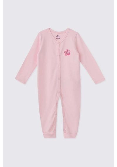 Panço Liberty Kumaş Yenidoğan Pembe Tulum
