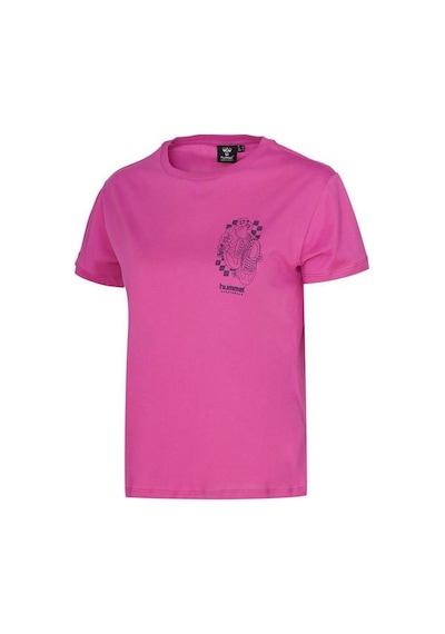 Hummel Rodas Kadın Pembe Yuvarlak Yaka Tişört Pembe