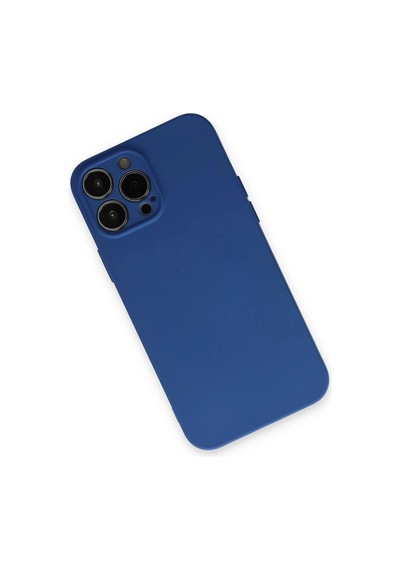 Durukar Apple Uyumlu iPhone 13 Pro Kılıf Nano İçi Kadife Silikon - Lacivert