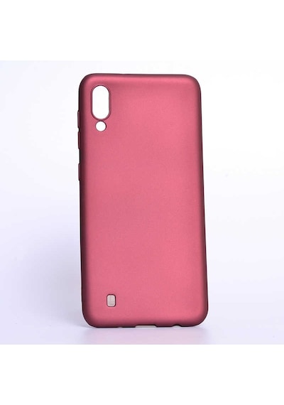 Noktaks - Galaxy Uyumlu M10 Uyumlu - Kılıf Mat Soft Premier Silikon Kapak - Mürdüm - T7558 Mürdüm