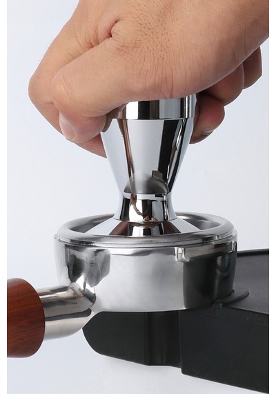 Komple Çelik 58 Mm Espresso Makinesi Tamperi Barista Ekipmanı Mt138 Gümüş