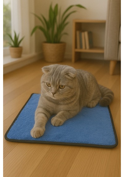 Yumuşak Dokulu Peluş Kedi Halısı 40x40 Cm Kulübe İçi Pofuduk Minder