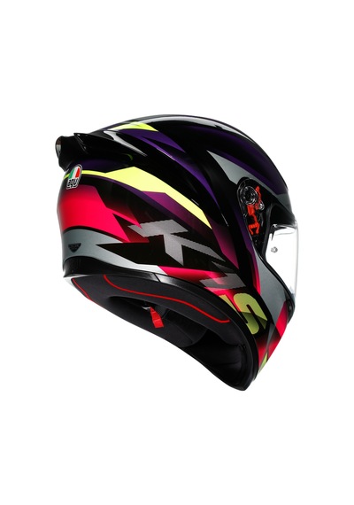 Agv Kask/k1 S Fastlap Black Purple Pınk Çok Renkli