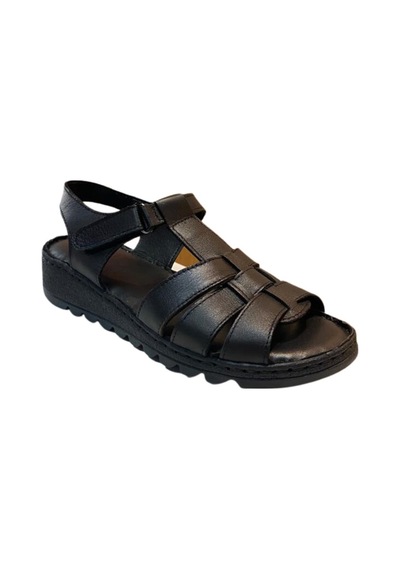 Neon Akm-008 Kadın Siyah Hakiki Deri Sandalet - 36 Siyah