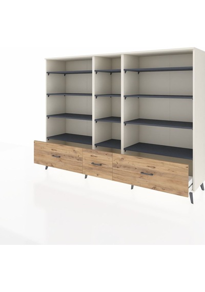 Hyperion Dolap 12 Raflı 3 Çekmeceli 220x44x163 Aytaşı-antrasit/çam Antrasıt/atlas Çam - Aytası Hyperion Dolap 12 Raflı 3 Çekmeceli 220x44x163 Aytaşı-antrasit/çam Antrasıt/atlas Çam - Aytası