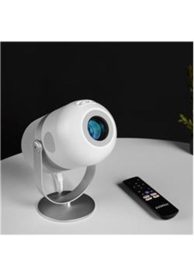 Everest Pj09 Beyaz Mini Taşı 1280-720p 4500 Lüm 150 Ansıl Android 9.0 Ekran Yansıtma Hd Projeksiyon