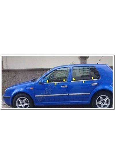 Woc Chrome Vw Golf 4 Krom Cam Çıtası 1998-2004 4 Parça  Paslanmaz