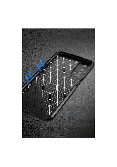 Bezos Realme 7 Kılıf Auto Focus Karbon Kapak - Siyah 22