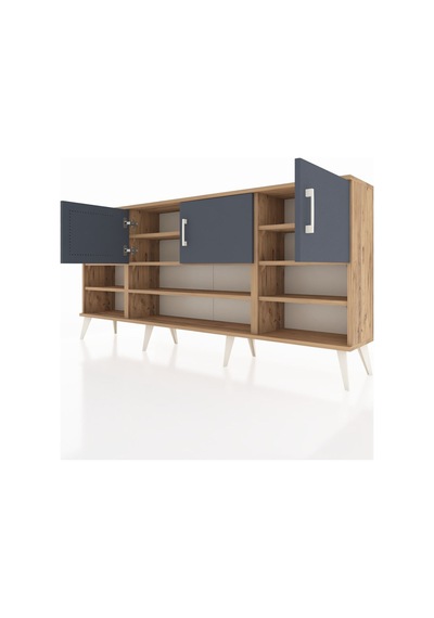 Arges Konsol 9 Raflı 3 Kapaklı 176x30x83 Çam-antrasit/antrasit Antrasit/antrasit Arges Konsol 9 Raflı 3 Kapaklı 176x30x83 Çam-antrasit/antrasit Antrasit/antrasit