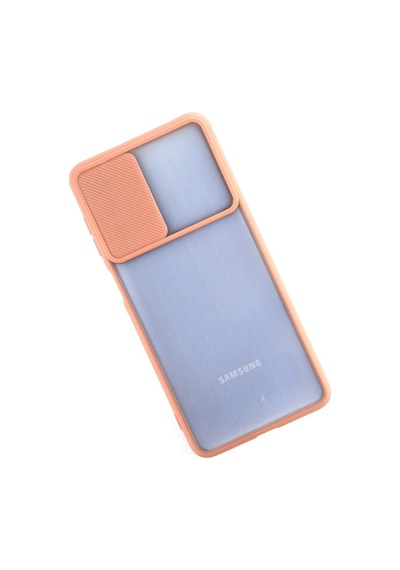 Samsung Galaxy Uyumlu M52 5g Kılıf Palm Buzlu Kamera Sürgülü Silikon - Pembe İtdark10883