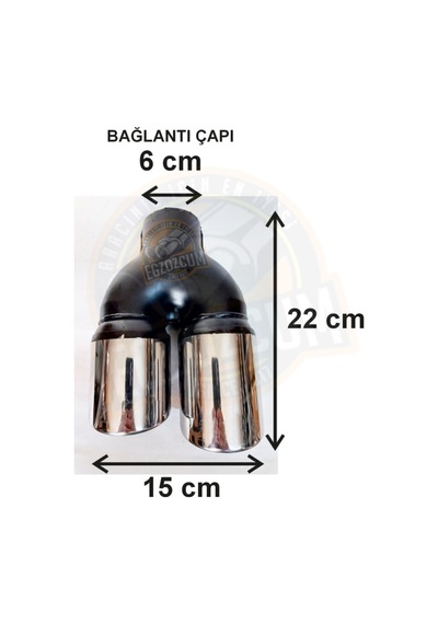 76 Mm. Eğimli Kesik Sağ/sol Takım Çiftli Krom Egzoz Ucu Sessiz 2 Adet Eksoz Başlığı