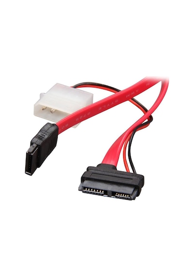 7 Pin Sata Data Molex Power To 7+6 13 Pin Slimline Kablo 40cm