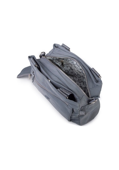 Nas Bag Kadın Çok Bölmeli Orta Boy Çapraz Omuz Çantası 30x24 Cm Gri Diğer