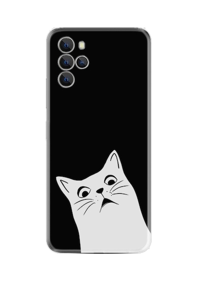 Omix X700 Kılıf Resimli Desenli Silikon Platinium Series Şaşkın Kedi 1900