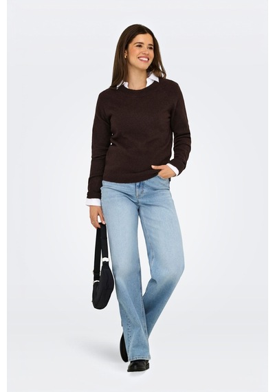 Only Kadın Onlrıca Lıfe L/s Pullover Knt Noos O15204279-4824236 Kahverengi