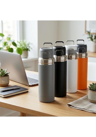 Paslanmaz Çelik Termos Matara - 1000 Ml 1 Litre Kapasiteli, Renk Seçenekli Isı Yalıtımlı Çelik Suluk Siyah Çok Renkli Paslanmaz Çelik Termos Matara - 1000 Ml 1 Litre Kapasiteli, Renk Seçenekli Isı Yalıtımlı Çelik Suluk Siyah Çok Renkli