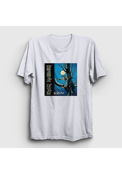 Presmono Unisex Fear Of The Dark Iron Maiden T-shirt Beyaz