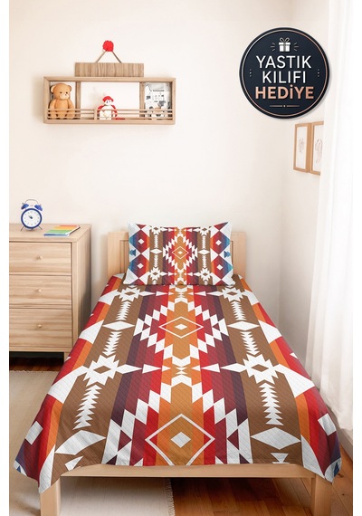 Bohem Geometrik Genç Odası Tek Kişilik Pike Takımı - Etnik Turuncu 160x220 Cm Kapitone Yatak Örtüsü Mercansı Nehir Esintisi Bohem Geometrik Genç Odası Tek Kişilik Pike Takımı - Etnik Turuncu 160x220 Cm Kapitone Yatak Örtüsü Mercansı Nehir Esintisi