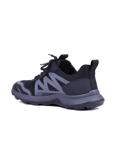 Guja - Hakiki Deri - Tekstil Siyah Renk Erkek Sneaker - 900-526-1466