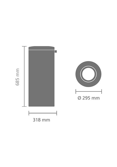 Brabantia Çöp Kutusu Alev Korumalı 30 Lt Parlak Çelik 287527